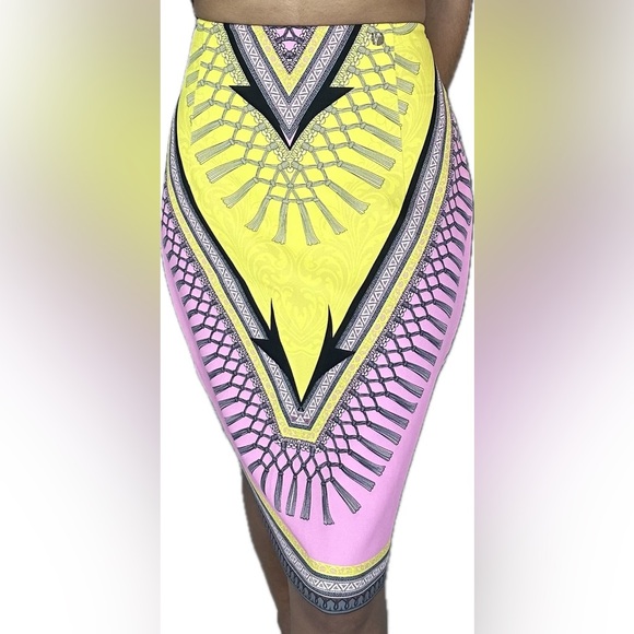 Versace Collection, Printed MIDI Skirt - Picture 1 of 9